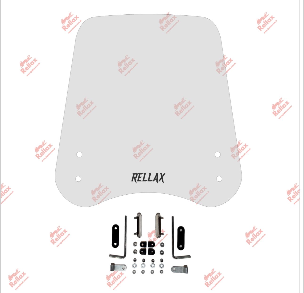 RELLAX SCOOTER ÖN CAM  35 CM ŞEFFAF RENK