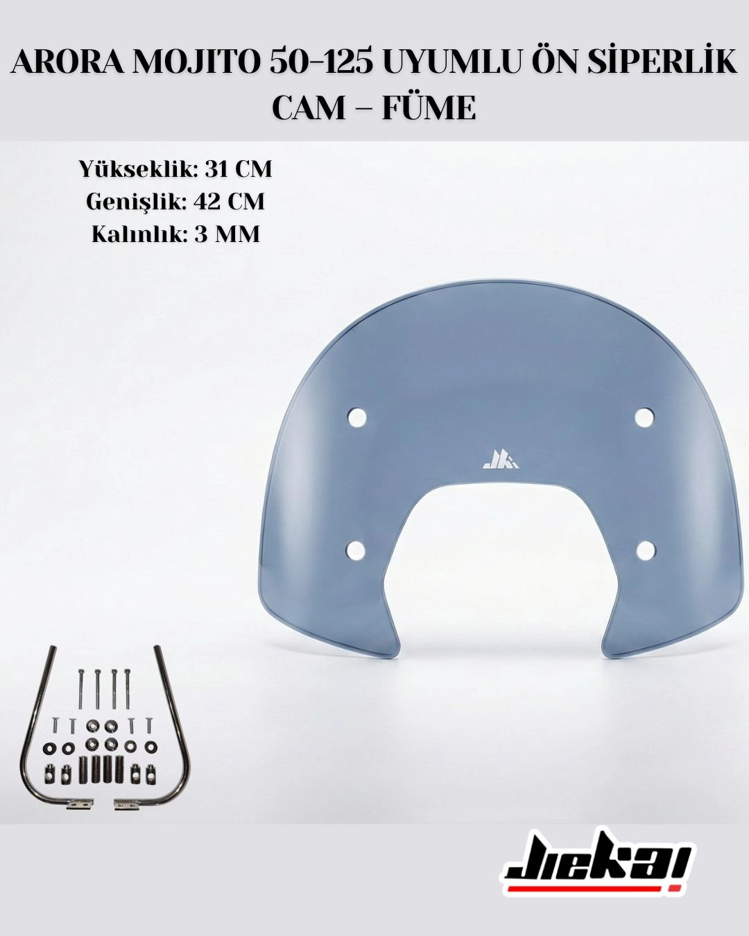 ARORA MOJITO 50-125 UYUMLU ÖN SİPERLİK CAM – FÜME