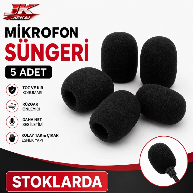 İNTERKOM MİKROFON KULAKLIK SÜNGERİ – 5 ADET