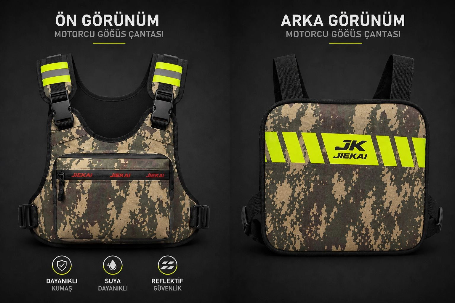 JİEKAİ JK-GC02 Kamuflaj Üniversal Göğüs Çantası