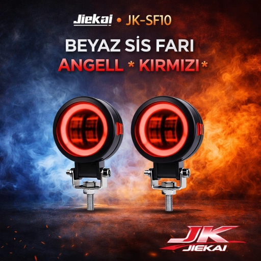 JİEKAİ JK-SF10 BEYAZ SİS FARI ANGELL * KIRMIZI * ( ADET FİYATIDIR )
