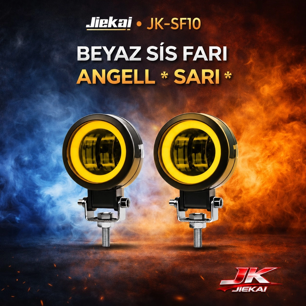 JİEKAİ JK-SF10 BEYAZ SİS FARI ANGELL * SARI * ( ADET FİYATIDIR )