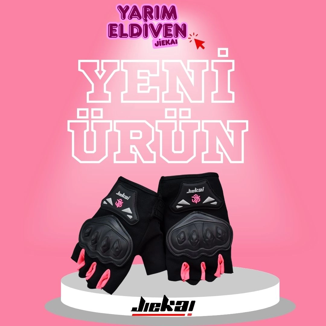 JİEKAİ JK-YX YARIM ELDİVEN KORUMALI * PİNK *