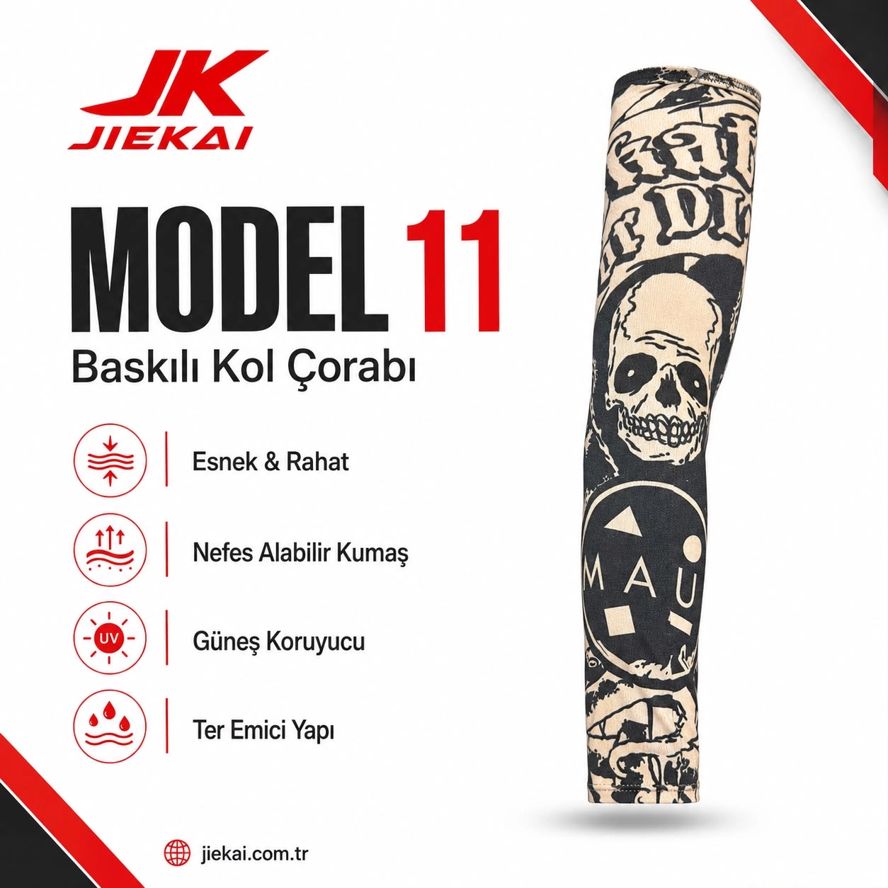 JİEKAİ MOTORCU KOL ÇORABI MODEL - 11