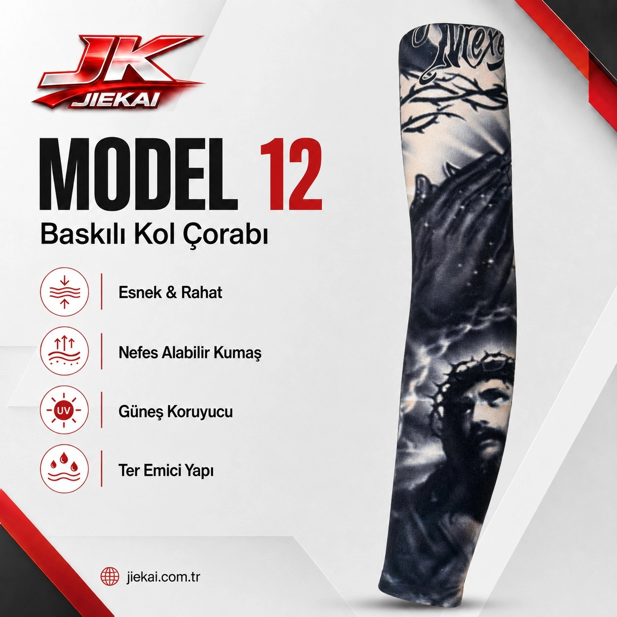 JİEKAİ MOTORCU KOL ÇORABI MODEL - 12