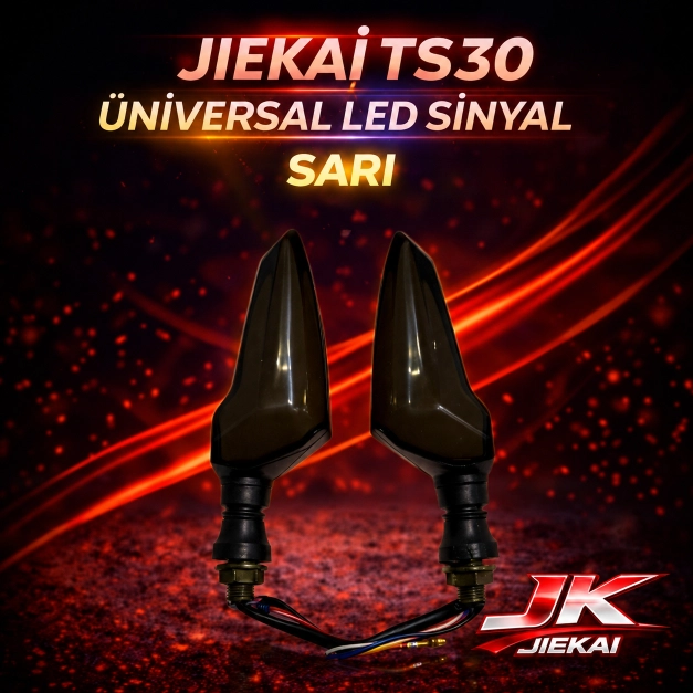 JİEKAİ TS30 ÜNİVERSAL LED SİNYAL MOTOSİKLET *SARI*
