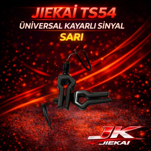 JİEKAİ TS54 ÜNİVERSAL KAYARLI SİNYAL MOTOSİKLET *SARI*