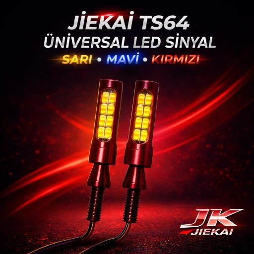 JİEKAİ TS64 ÜNİVERSAL LED SİNYAL MOTOSİKLET *SARI*MAVİ*KIRMIZI