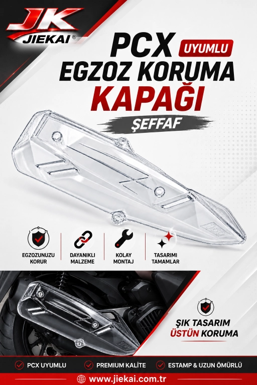 JK JİEKAİ PCX UYUMLU KARBON GÖRÜNÜMLÜ EGZOZ KORUMA KAPAĞI