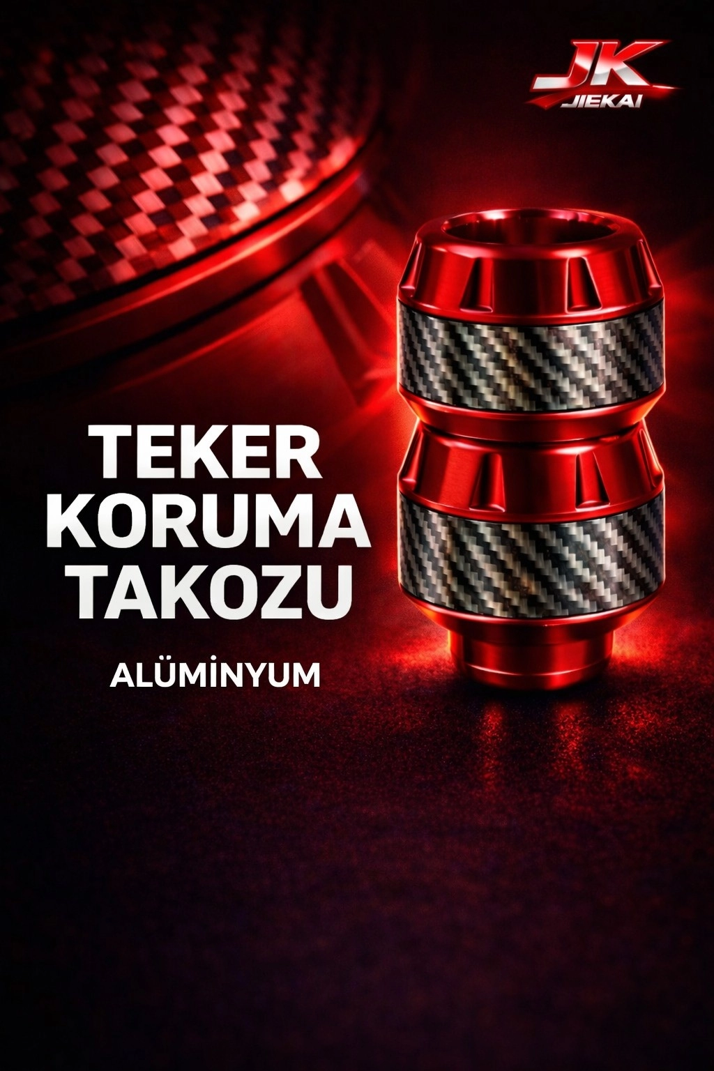 KB-37 RENKLİ ÖN TEKER TAKOZU *KIRMIZI* ÜNİVERSAL