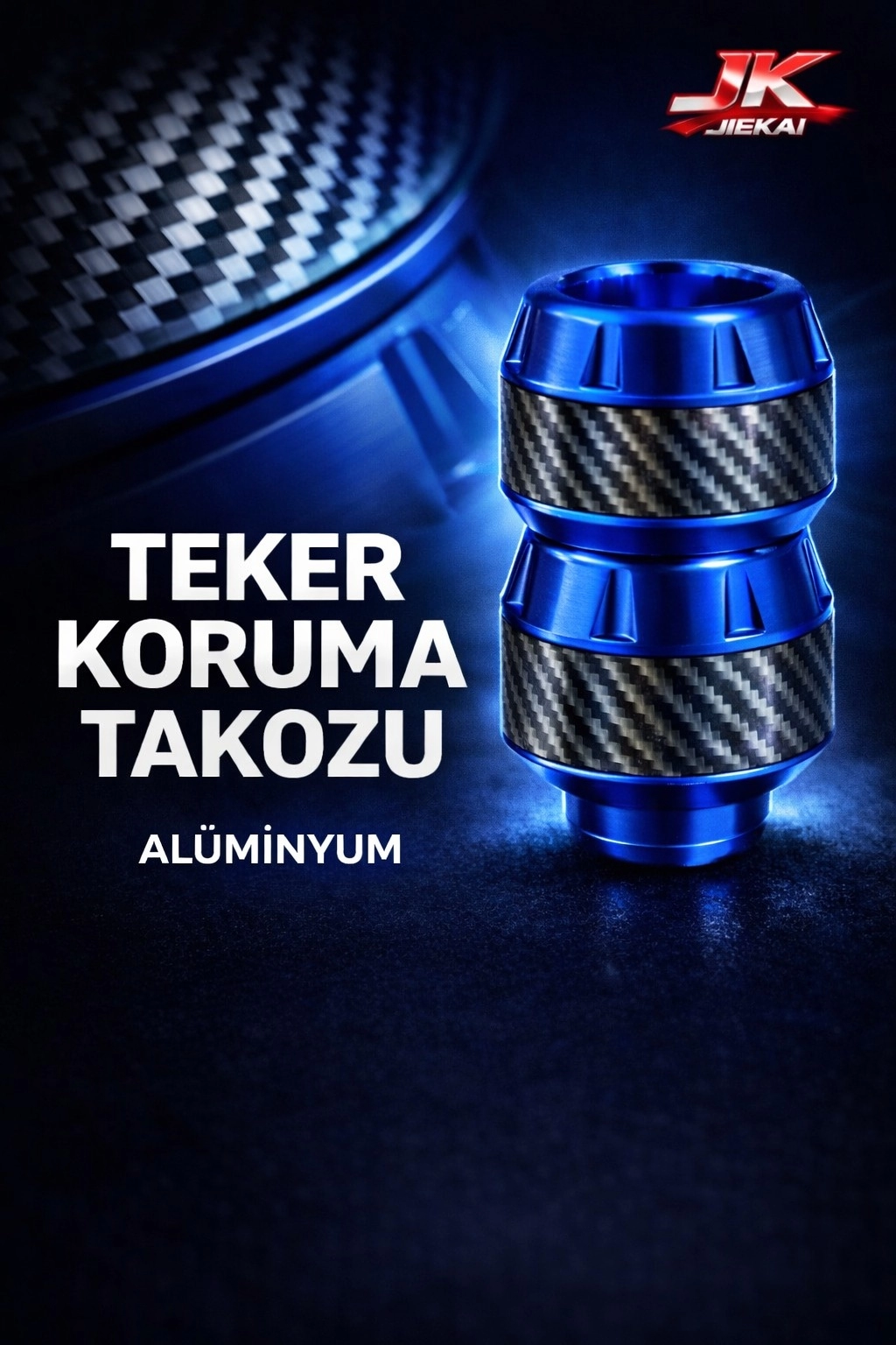 KB-37 RENKLİ ÖN TEKER TAKOZU *MAVİ* ÜNİVERSAL