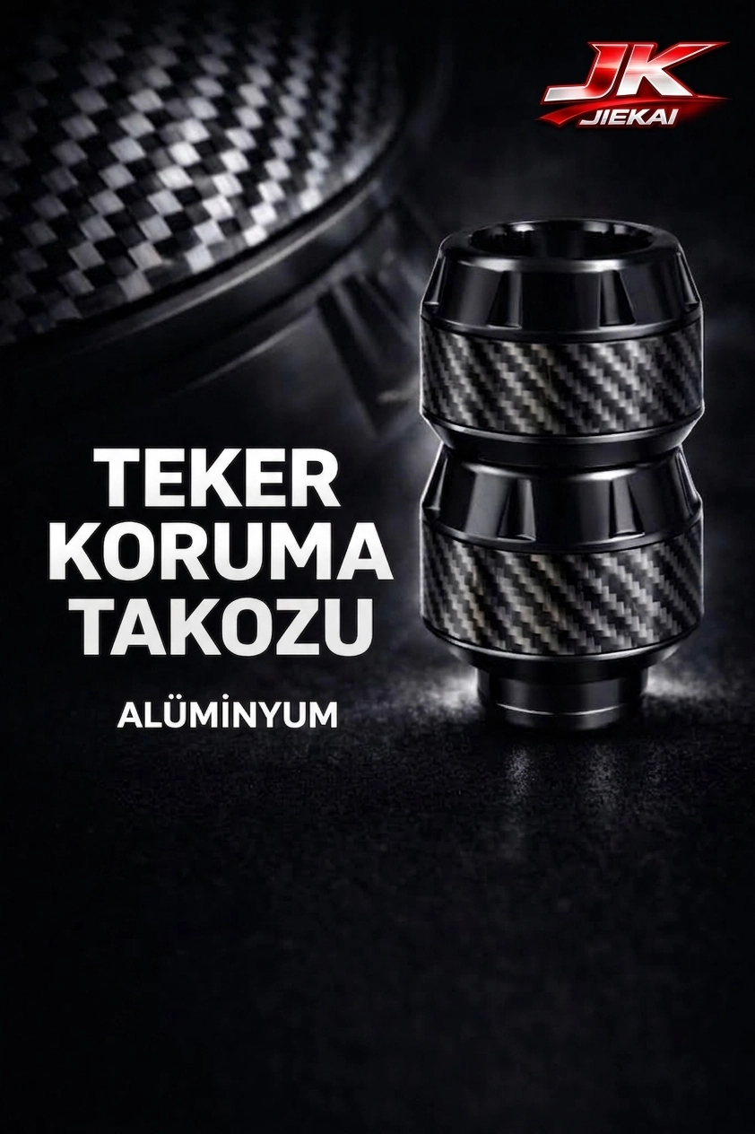 KB-37 RENKLİ ÖN TEKER TAKOZU *SİYAH* ÜNİVERSAL