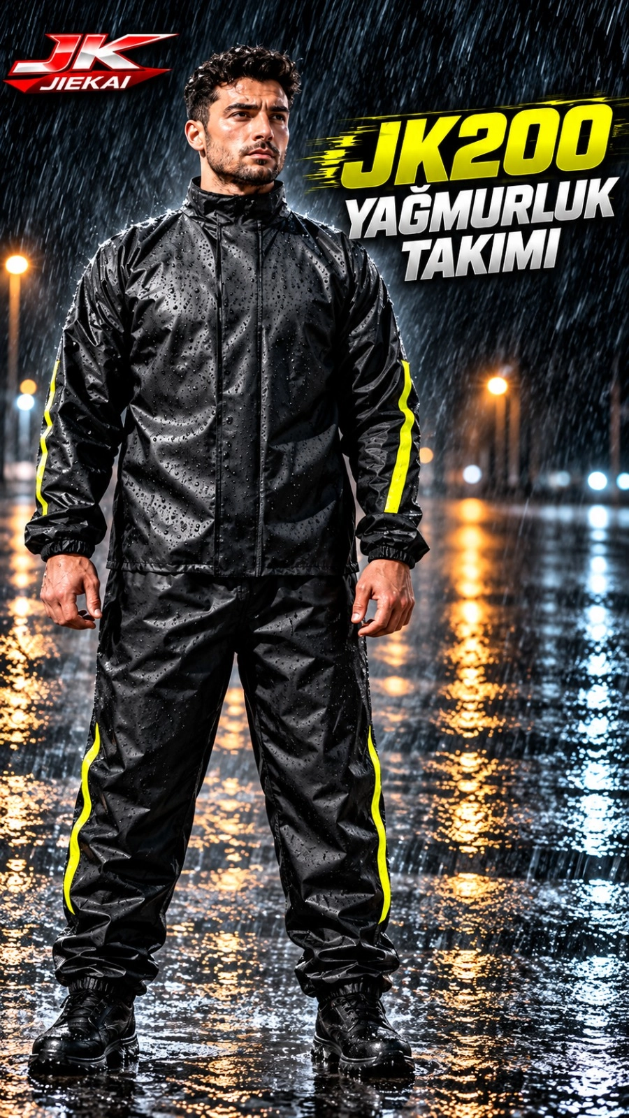 JİEKAİ JK201 YAĞMURLUK TAKIM  LOGOSUZ- GARANTİLİ