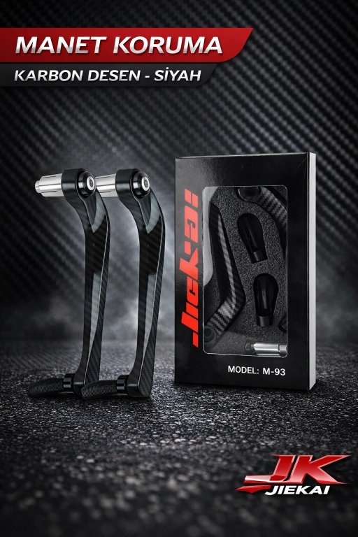 M-93 * SİYAH * RENKLİ ÜNİVERSAL MANET KORUMA KARBON DESEN