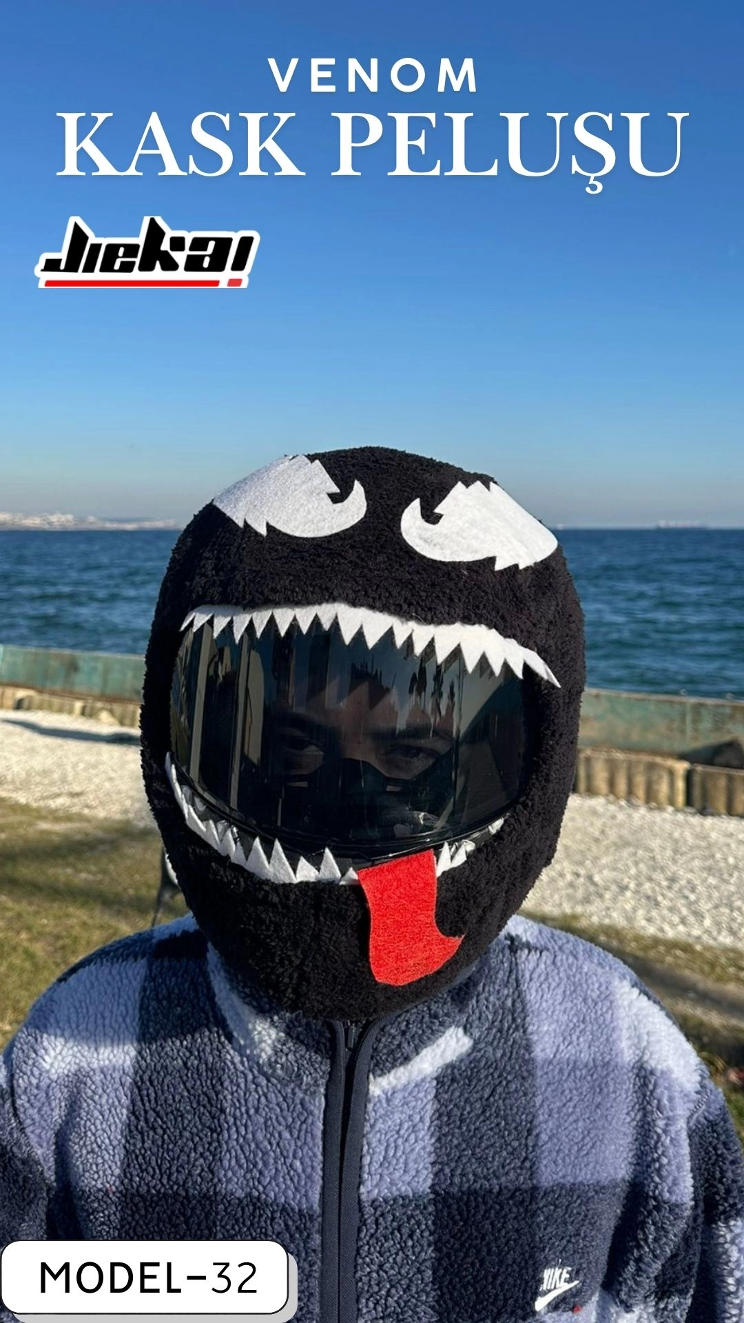 MODEL-32 KASK PELUŞU TEK EBAT VENOM