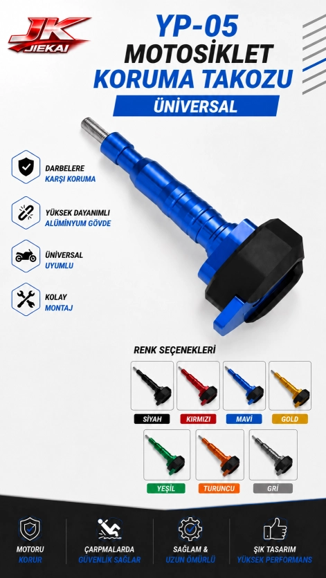 YP-05 RENKLİ KORUMA TAKOZU MAVİ RENK ( ADET FİYATIDIR )